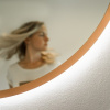 MEDENÉ OSVETLENÉ KRUHOVÉ LED ZRKADLO 120 cm (MEDENÉ OSVETLENÉ KRUHOVÉ LED ZRKADLO 120 cm)