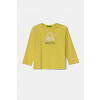 Detská bavlnená košeľa s dlhým rukávom United Colors of Benetton žltá farba, 3I1XG10HS 3I1XG10HS.P.Seasonal 90