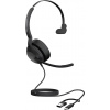Jabra Evolve2 50 Headset otevřená (On Ear) kabelová, Bluetooth® mono černá Redukce šumu mikrofonu, Potlačení hluku headset, monofonní, Vypnutí zvuku mikrofonu,