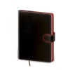 Diár Flip denný B6 12x16,5cm - čierno/červený 2026