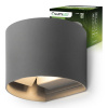 Záhradné nástenné svietidlo LED G9 nastaviteľné okrúhle hore dole grafitové PYXIS LUMILED