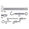 Paulmann 17834 Interierový lištový systém Lankový systém Light&Easy montážní upínací set 4ks 165mm chrom k
