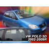 Deflektory - VW Polo 5-dverí 2001-2009 (+zadné)