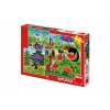 Puzzle Krtko a paraplíčko 18x18cm 3x55 dielikov v krabici 27x19x3, 5cm