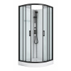 Sanotechnik Rakúsko Sanotechnik QuickLine Dallas black, sprchový box štvrťkruh 90x90x210cm, biely, CL11B