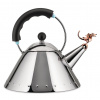Alessi Varná kanvica 9093 TEA REX 2 l, strieborná / čierna, nerezová oceľ