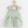 Dojčenská mušelínová suknička New Baby Comfort clothes šalviová zelená 68 (4-6m)