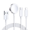Magnetická nabíjačka pre Apple Watch Joyroom S-IW008 lightning + USB-C 5W 1,2 m (biela)