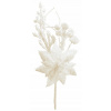 Umelá vetvička Strend Pro kvet vianočná hviezda biely 19 cm
