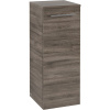 VILLEROY & BOCH Avento závesná bočná skrinka nízka, 1 dvierka, pánty vľavo, 350 x 373 x 890 mm, Stone Oak, A89500RK
