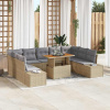 zahrada-XL Záhradný jedálenský set 10 pcs Béžová, šedá 100 x 55 x 73 cm 3350007