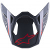 ALPINESTARS šilt pre prilby SUPERTECH S-M8 RADIUM 2 čierna/červená lesklá