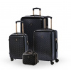 Cestovný kufor BERTOO Torino- čierny/zlatý SET 4v1
