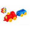 Teddies Lokomotiva/Vlak s vagonem plast v síťce 21x13x22cm 12m+