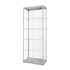 Jansen Display Sklenená uzamykateľná vitrína 80 x 40 x 200 cm, strieborná