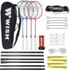Badmington pre deti - Wish Alumtec 5566 Badminton Badminton Set + modré 4 počítače + okuliare 3 (Wish Alumtec 5566 Badminton Badminton Set + modré 4 počítače + okuliare 3)