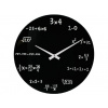 Matematické hodiny Barva: Černé skleněné