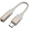 Hoco Adaptér AUX USB C (samec) na Jack 3,5 mm (samica) Hoco UPA32C zlatý