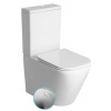 Sapho IMALA kombi WC, Vortex Rimless, spodný/zadný odpad, biela, PC107V