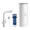 Grohe Red Drezová batéria Duo s ohrevom vody a filtráciou, zásobník M, chróm 30327001-GR