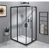 Gelco SIGMA SIMPLY BLACK obdĺžnikový sprchový kút 100x90cm rohový vstup sklo Číre Posuv.dv SPH GS2110BGS2190B
