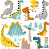 Detské samolepky na stenu - Samolepky na dinosaury SET MEGA XXL (Detské samolepky na stenu - Samolepky na dinosaury SET MEGA XXL)