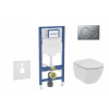 GEBERIT - Duofix Set předstěnové instalace, klozetu Tesi a sedátka softclose, tlačítko Sigma01, matný chrom SANI11CD2110