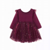 Dievčenské šaty - Burgundsko Tulle Dress Tutu sviatky zimné narodeniny 80 (Burgundsko Tulle Dress Tutu sviatky zimné narodeniny 80)