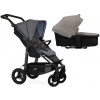 TFK Mono4 2v1 Premium Grey Combi carrycot + Seat unit Nafukovacie kolesá Hlboká vanička Sand