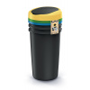Prosperplast Odpadkový koš COMPACTA R FLAP SET recyklovaný černý, 3x25l