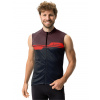 Vaude cyklistický dres bez rukávov Posta, dark oak, pánsky, Variant L
