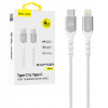 Kábel Blavec USB typ C - USB typ C 0,5 m biely