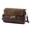 Dámska hnedá kožená kabelka cez rameno Luka 20-097 22 x 14 x 10,5 cm