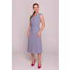 Stylove Midi šaty so zaväzovaním | šedá S410 - EU XL S410