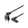 PremiumCord Kabel síťový 230V k magnetofonu se zahnutými konektory 3m Kpspm3-90