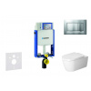 Geberit Kombifix Modul na závesné WC s tlačidlom Sigma30, matný chróm/chróm + Duravit ME by Starck - WC a doska, Rimless, SoftClose 110.302.00.5 NM7