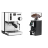 Rancilio Silvia E, white + Eureka Mignon Specialita Smart, CR black