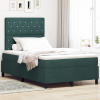 zahrada-XL Posteľ s pružinovým rámom Tmavozelená 120 x 200 cm Zamat 3339761