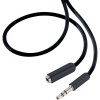 SpeaKa Professional SP-7870476 jack audio predlžovací kábel [1x jack zástrčka 3,5 mm - 1x jack zásuvka 3,5 mm] 0.50 m čierna SuperSoft opletenie; SP-7870476