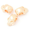 Korálek kovový Lebka 12/8mm rose gold