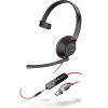 Monofónna náhlavná súprava Poly Blackwire 5210 USB-C/A + 3,5 mm jack 8X230AA