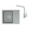Franke Sety Kuchynský set T110Š, tectonitový drez OID 611-62 a batéria FS 3230.031, sivá/chróm 143.0687.318