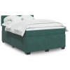zahrada-XL Posteľný rám boxsping s matracom tmavozelený 160x200 cm zamat 3288657