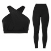 Komplet GOLDBERGH Drape BRA & Claudine Tight Black Čierna L