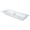 Duravit ME by Starck Nábytkové dvojumývadlo, 130x49 cm, s WonderGliss, matná biela 23361332601