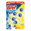 BREF Power Aktiv Lemon, čistiaci wc prípravok s vôňou citrónu 3 x 50 g, citrón