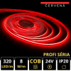 LEDprodukt 5m PROFI LED pásik 320LED/m COB 8W/m červený IP20 24V