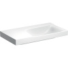 GEBERIT Xeno2 asymetrické závesné umývadlo s odkladacou plochou vľavo, bez otvoru, bez prepadu, 900 x 480 mm, biela, s povrchom KeraTect, 500.536.01.1