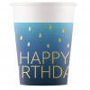 Procos Papierové poháre Happy Birthday Blue 8ks 200ml