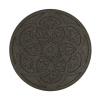 Hnedý gumový záhradný nášľap FLOMA Scroll - dĺžka 45 cm, šírka 45 cm, výška 1,9 cm